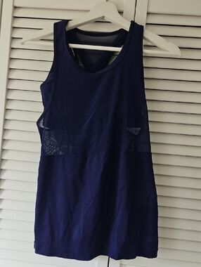 lululemon athletica Deep Navy Performance Tank with Reflective Logo